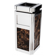 Luxurious Stainless Steel Trash Can Garbage Bin Waste Receptacle with Ashtray